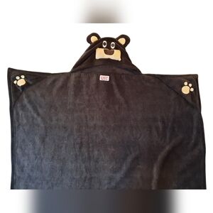 Lazy One Blanket Black Bear Hooded Winter Fleece Loungewear Comfort Classic